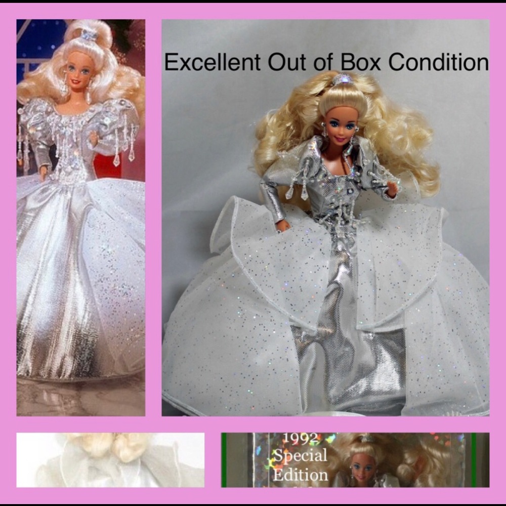 out of box Holiday Barbie